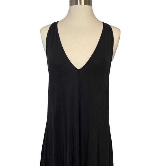 Dolan Black Halter T-Shirt Dress Handkerchief Hem Deep Armholes Size S - Picture 5 of 11